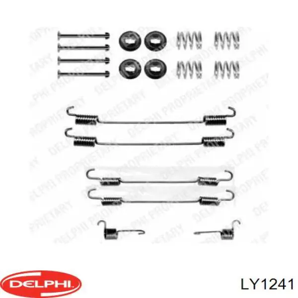 Купити LY1241 Delphi Монтажний комплект задніх барабанних колодок