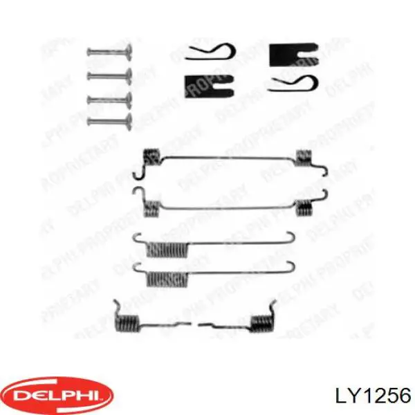LY1256 Delphi монтажний комплект задніх барабанних колодок