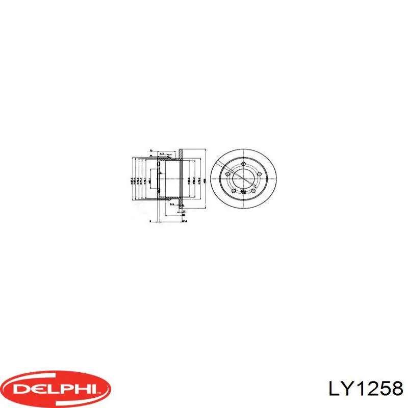 LY1258 Delphi монтажний комплект задніх барабанних колодок