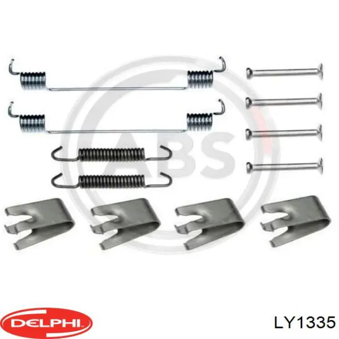 Купити LY1335 Delphi Монтажний комплект задніх барабанних колодок