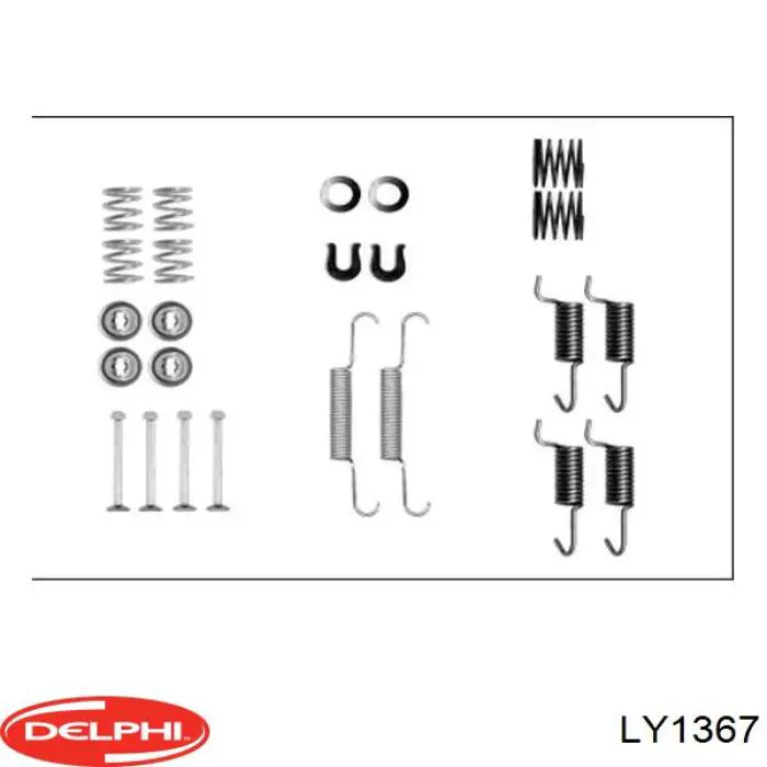 LY1367 Delphi монтажний комплект задніх барабанних колодок