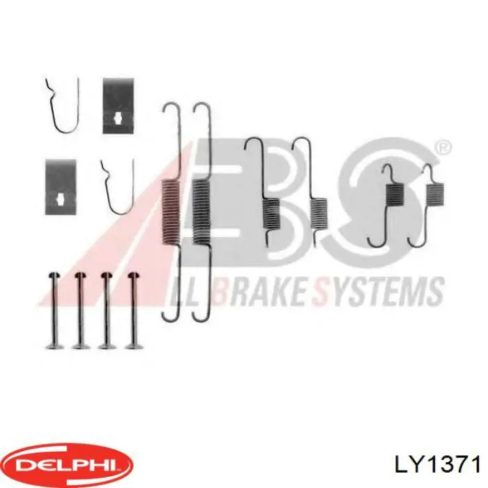 Монтажний комплект задніх барабанних колодок LY1371 Delphi