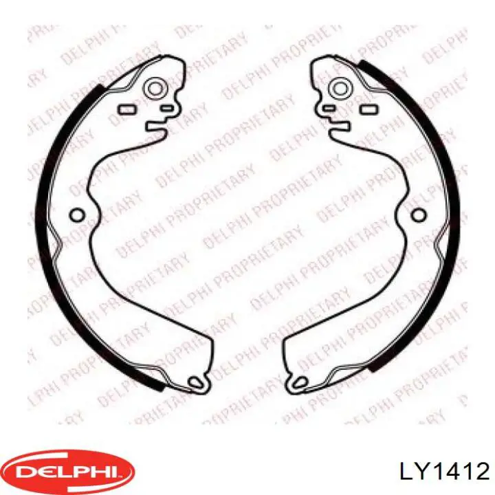 Монтажний комплект задніх барабанних колодок Delphi LY1412 ціна, від 9.12 USD