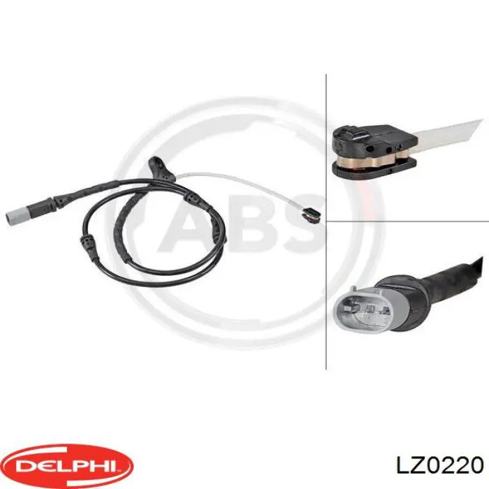 LZ0220 Delphi датчик зносу гальмівних колодок, передній лівий