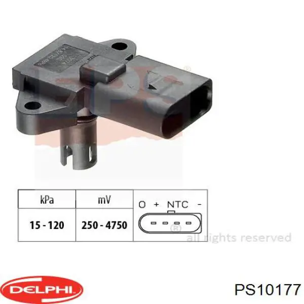 Купити PS10177 Delphi Датчик абсолютного тиску