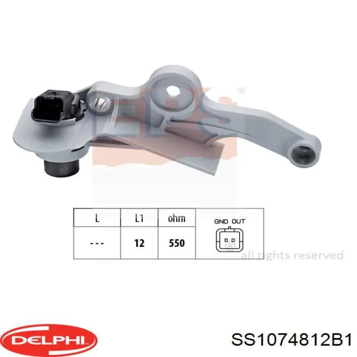 Датчик обертів колінвалу Delphi SS1074812B1 ціна, від 13.71 USD