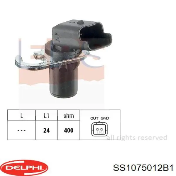 Датчик обертів колінвалу Delphi SS1075012B1 ціна, від 15.76 USD