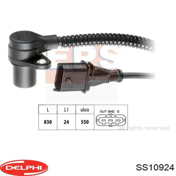 Купити SS10924 Delphi Датчик положення (оборотів) коленвалу