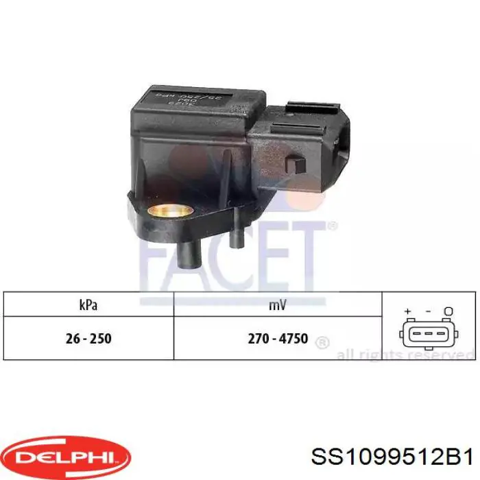 SS1099512B1 Delphi Датчик положення дросельної заслінки (потенціометр)