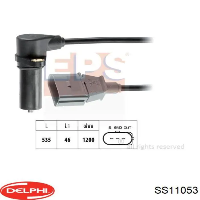 Купити SS11053 Delphi Датчик положення (оборотів) коленвалу