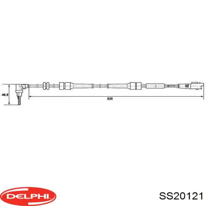 SS20121 Delphi датчик абс (abs передній, правий)