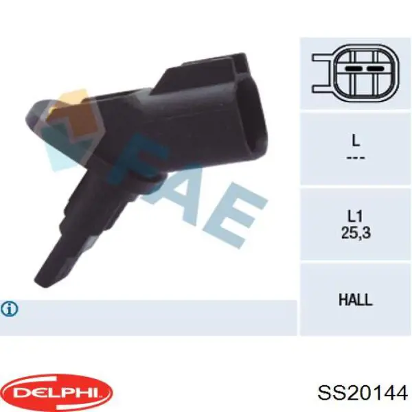 Датчик ABS передній Delphi SS20144 ціна, від 11.40 USD