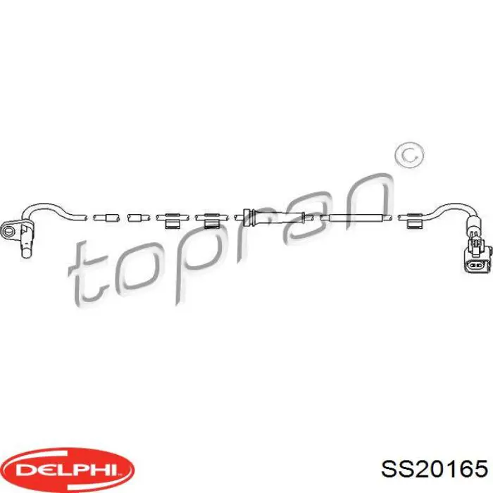 Датчик АБС (ABS) задній, лівий SS20165 Delphi