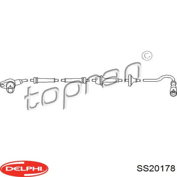 Датчик антиблокувальної системи гальмування Delphi SS20178 ціна, від 21.82 USD