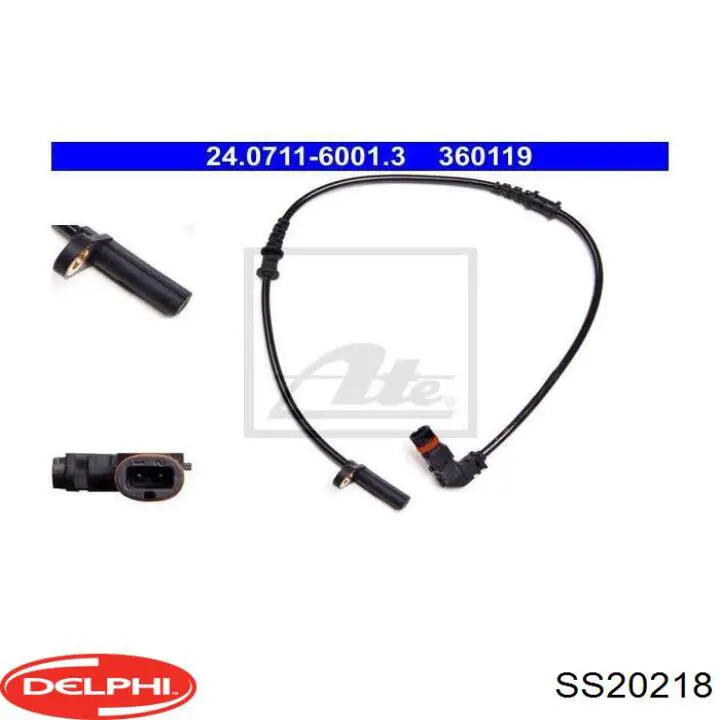 Датчик ABS передній Delphi SS20218 ціна, від 21.10 USD
