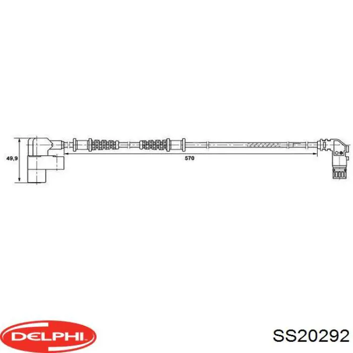 Купити SS20292 Delphi Датчик АБС (ABS) передній, лівий