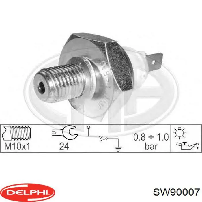 Датчик тиску масла SW90007 Delphi