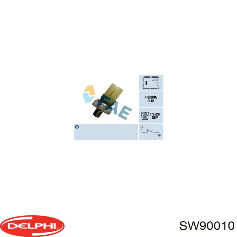 SW90010 Delphi датчик тиску масла
