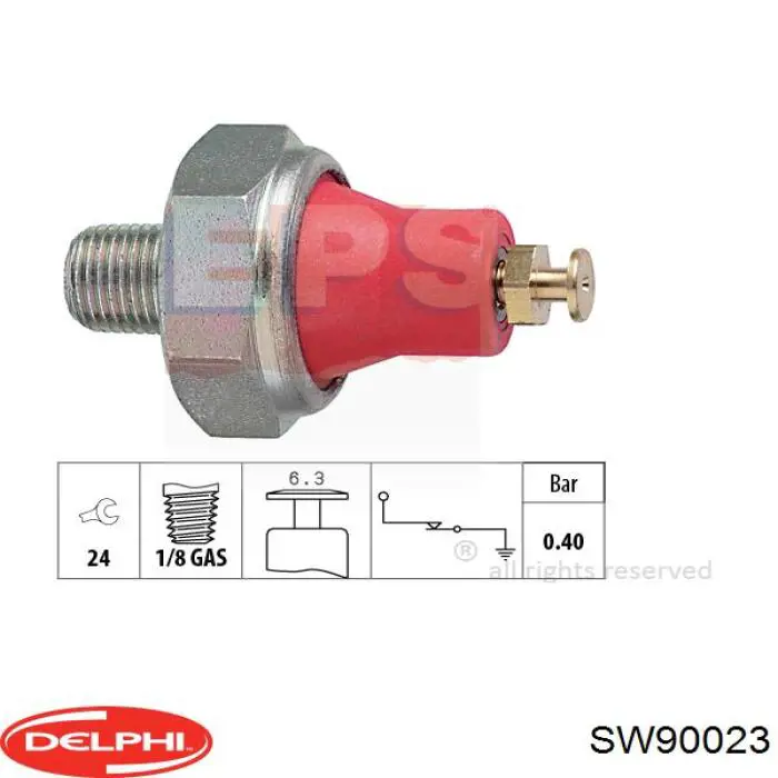 SW90023 Delphi Датчик показника тиску масла