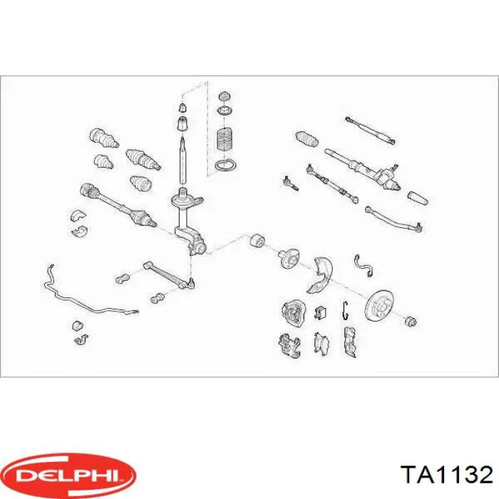 Наконечник рульовий Delphi TA1132 ціна, від 9.52 USD