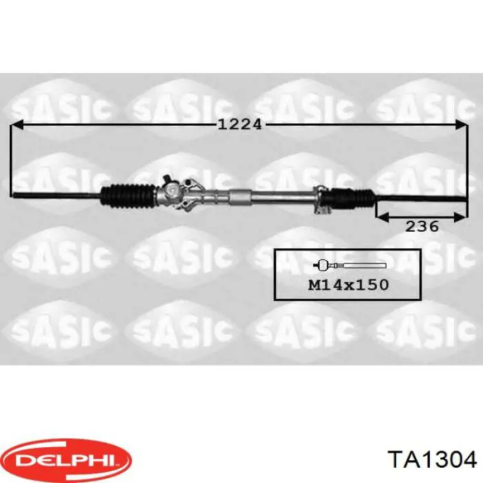 Тяга рульова поперечна Delphi TA1304 ціна, від 12.17 USD