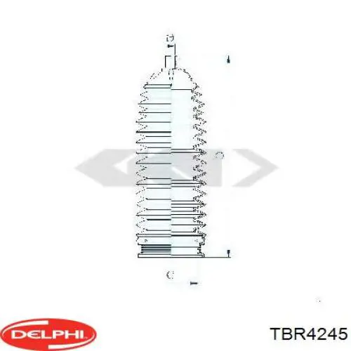 Купити TBR4245 Delphi Пильник тяги
