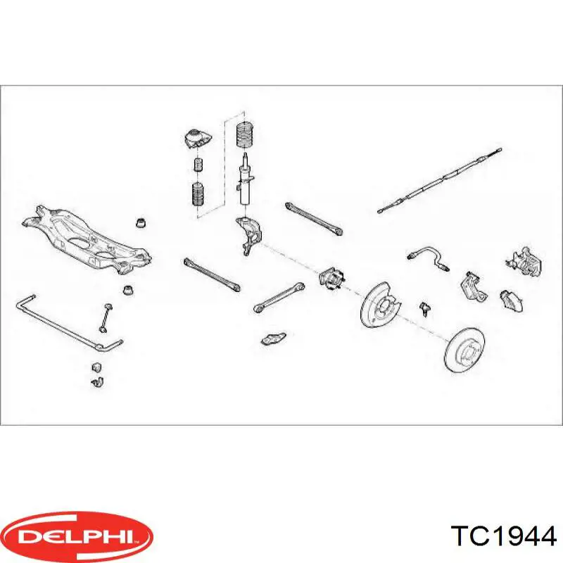 Купити TC1944 Delphi Важіль задньої підвіски нижній, лівий/правий