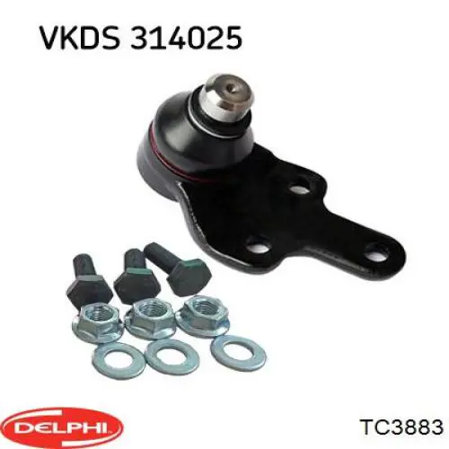 Кульова опора, нижня, права Delphi TC3883 ціна, від 14.90 USD