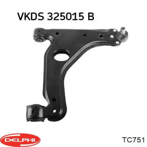 Важіль передньої підвіски нижній, правий Delphi TC751 ціна, від 36.56 USD