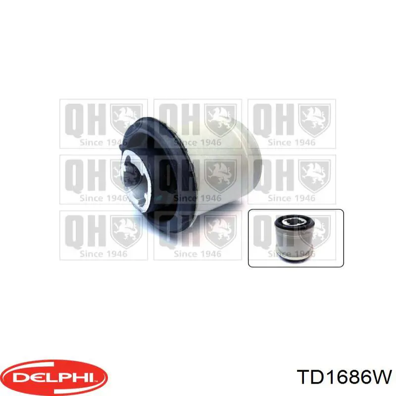 TD1686W Delphi Сайлентблок заднього поперечного важеля, внутрішній
