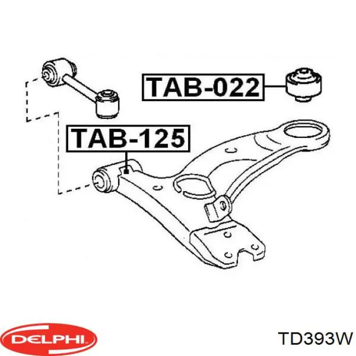 Купити TD393W Delphi Сайлентблок передньої підвіски