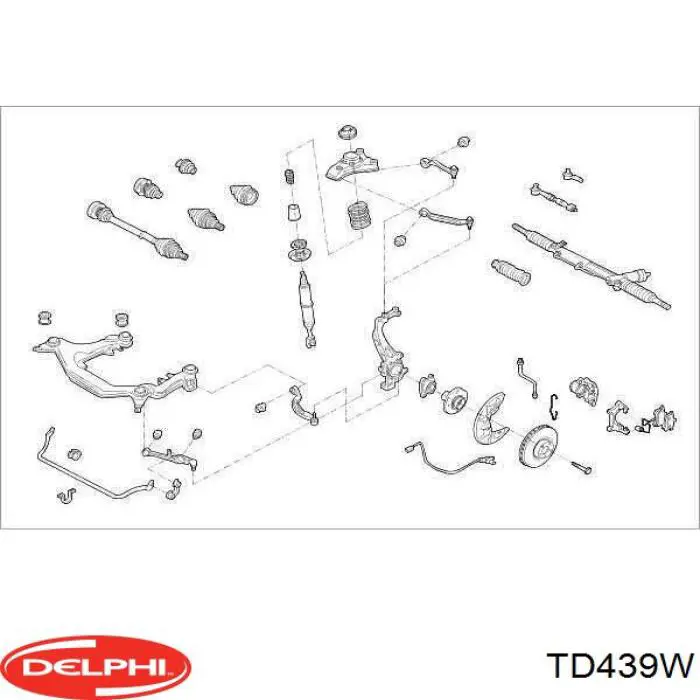 С/блок нижнього важеля Delphi TD439W