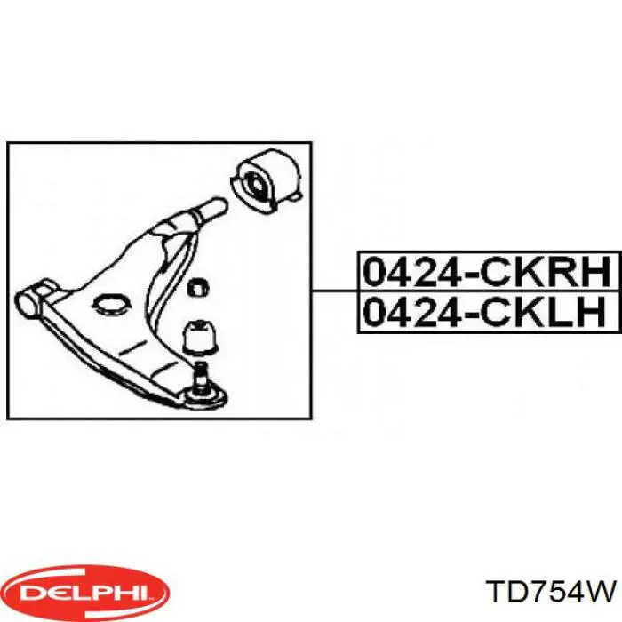 Купити TD754W Delphi Сайлентблок передньої підвіски