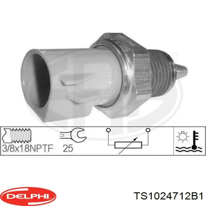 TS1024712B1 Delphi датчик температури охолоджуючої рідини