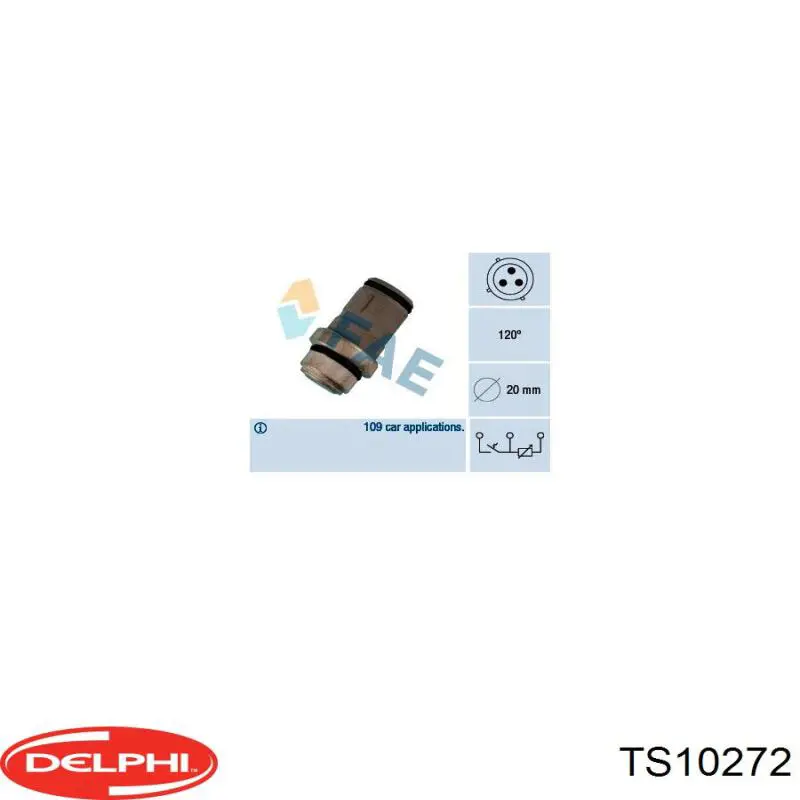 Купити TS10272 Delphi Датчик температури охолоджуючої рідини