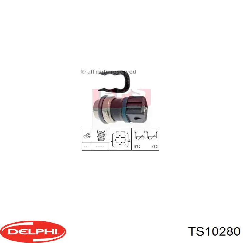 Датчик температури охолоджуючої рідини TS10280 Delphi