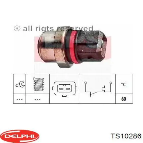 Купити TS10286 Delphi Датчик температури охолоджуючої рідини