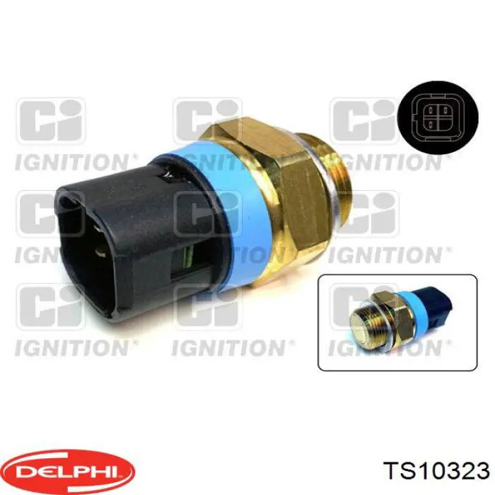 Датчик температури радіатора Delphi TS10323 ціна, від 15.59 USD