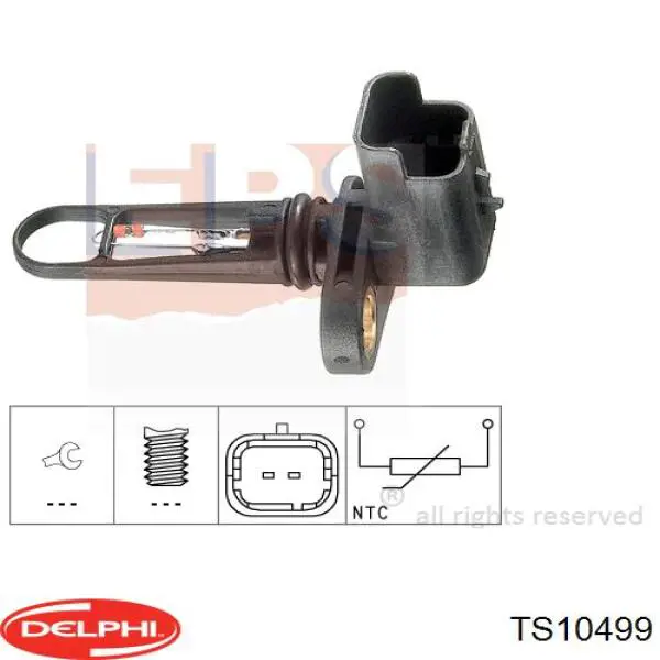 Датчик температури повітряної суміші TS10499 Delphi