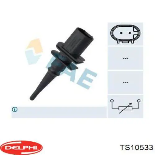 Датчик температури навколишнього середовища Delphi TS10533 ціна, від 11.58 USD
