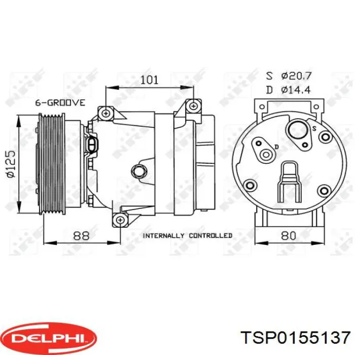Купити TSP0155137 Delphi Компресор кліматичної установки