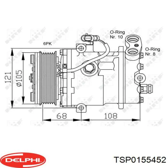 Компресор системи кондиціювання Delphi TSP0155452 ціна, від 205.37 USD