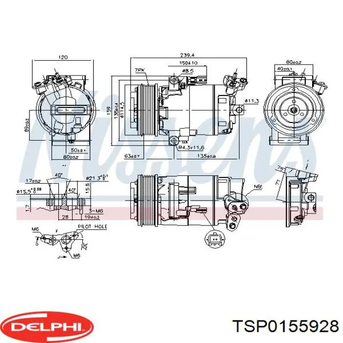 TSP0155928 Delphi Компресор холодоагенту