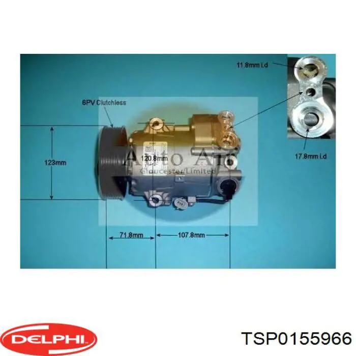 Компресор системи кондиціювання Delphi TSP0155966 ціна, від 120.36 USD