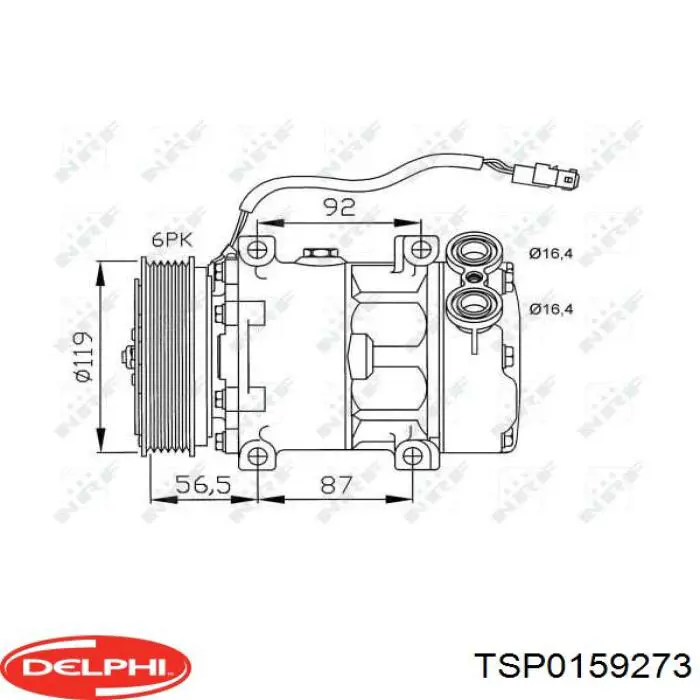 TSP0159273 Delphi Компресор холодоагенту