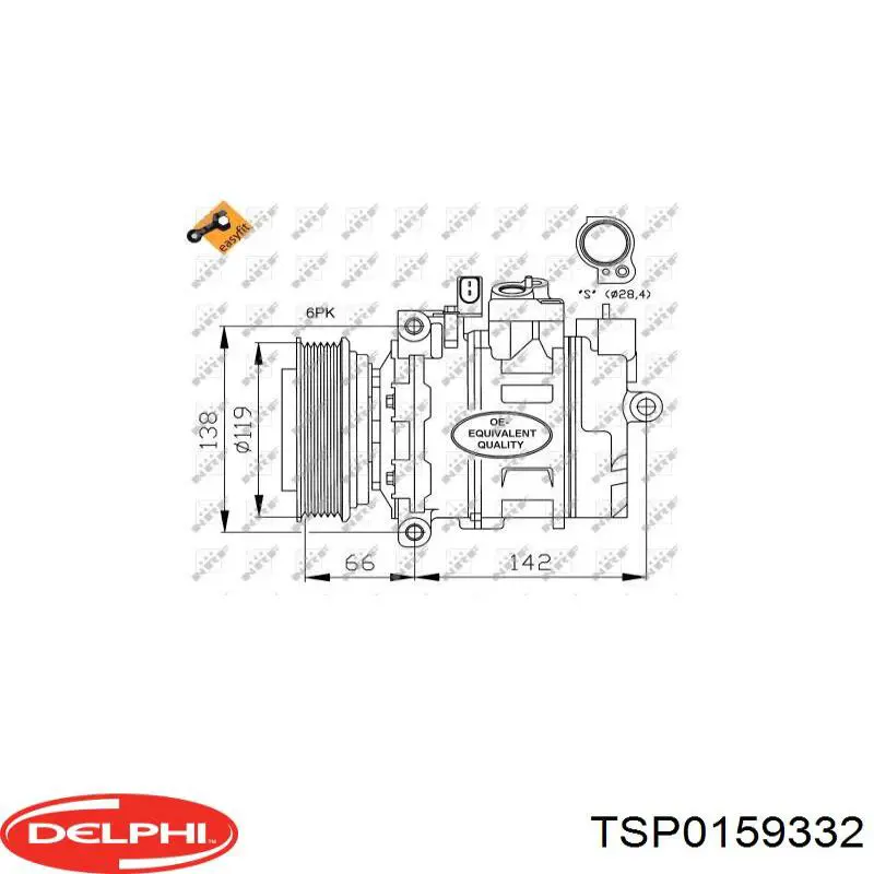 Купити TSP0159332 Delphi Компресор кліматичної установки