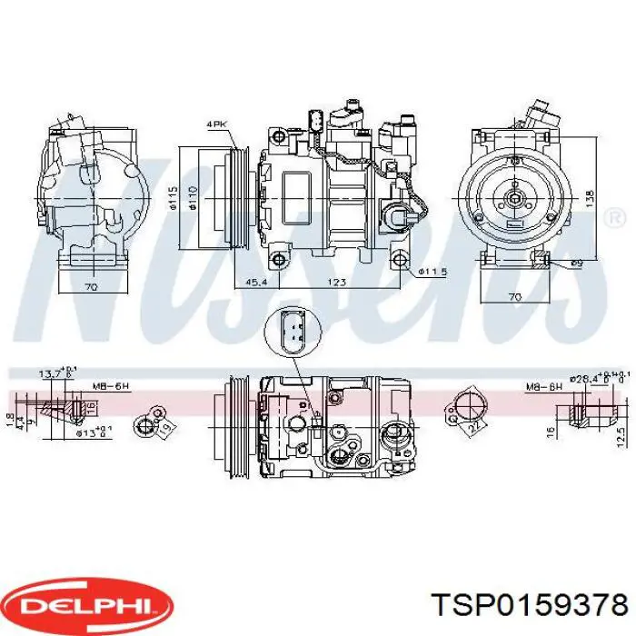 Купити TSP0159378 Delphi Компресор кліматичної установки