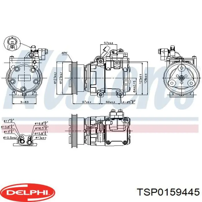 Купити TSP0159445 Delphi Компресор кліматичної установки