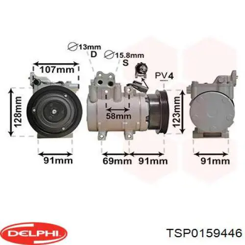 Купити TSP0159446 Delphi Компресор кліматичної установки