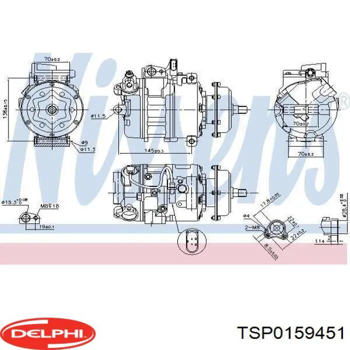 Компресор кондиціонера TSP0159451 Delphi